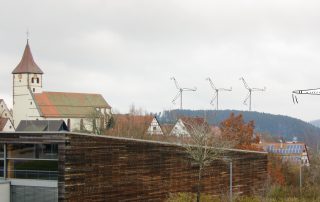 Bild der Gemeinden Sulz am Neckar Dornhan mit eingezeichneten Windrädern, die hier entstehen sollen.