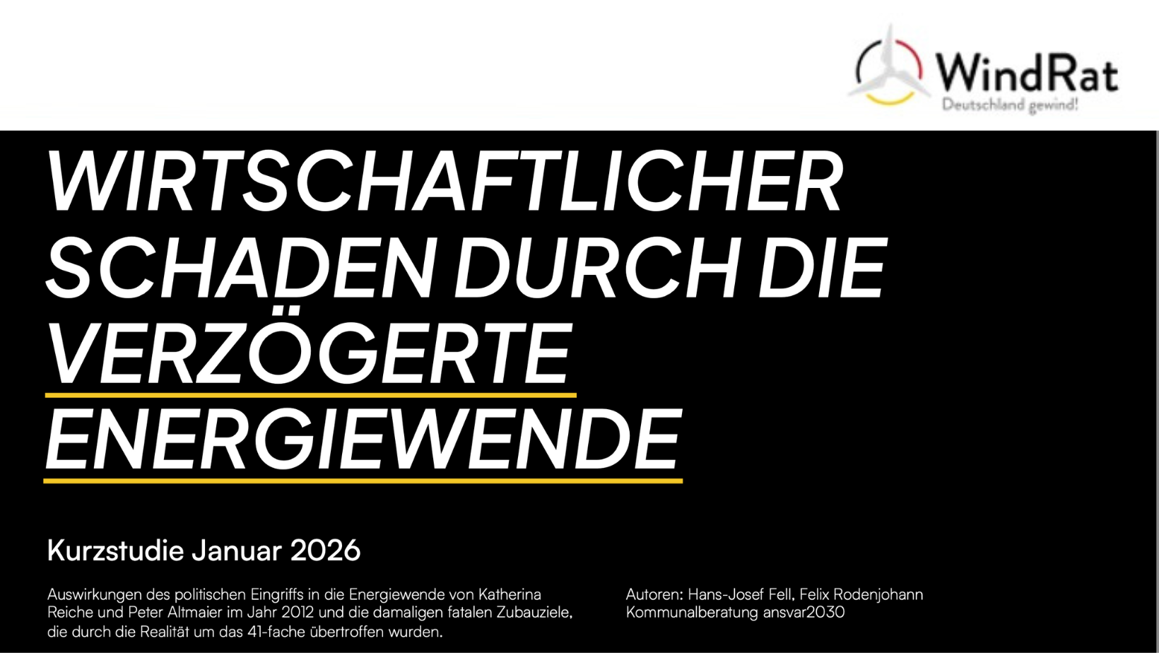 Auf dem bild ist das Frontcover der Studie zu sehen.