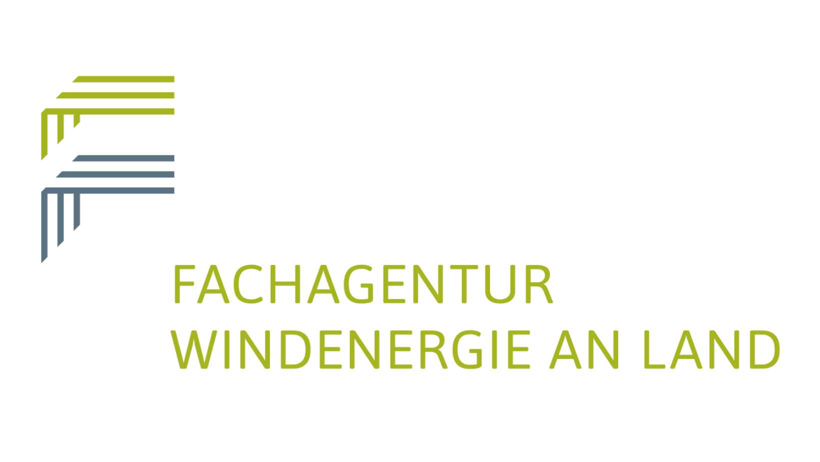 Man sieht das Logo in grün und blau der Fachagentur für Windenergie an Land (FA Wind)